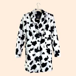 Kadra Europe Vintage Y2K Cow Print Coat